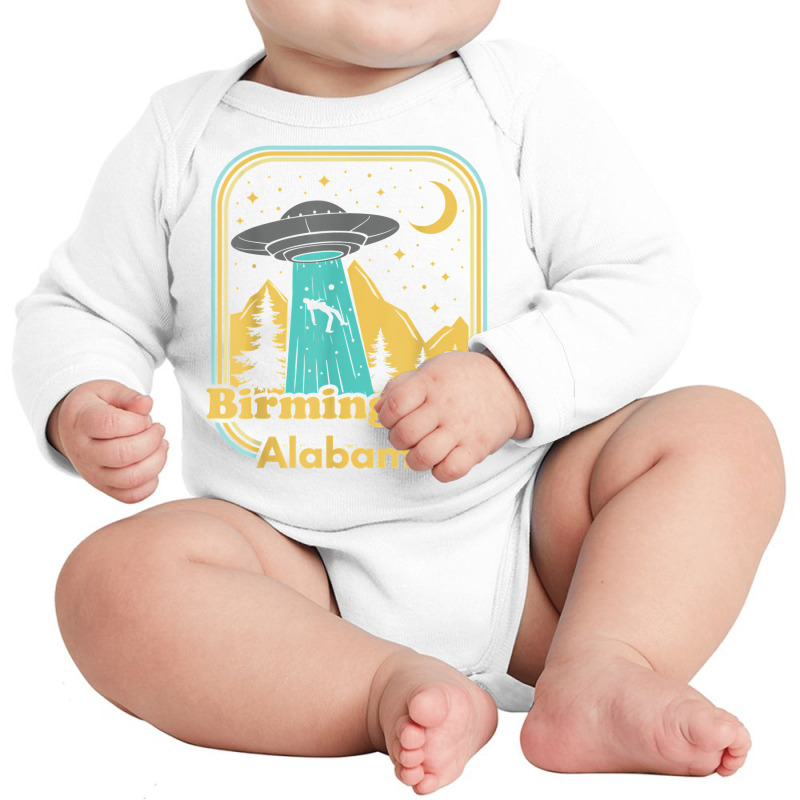 Birmingham Alabama Ufo Alien Hunter Ironic 80s State Pride T Shirt Long Sleeve Baby Bodysuit by gillanbepicaia | Artistshot