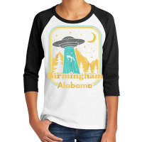 Birmingham Alabama Ufo Alien Hunter Ironic 80s State Pride T Shirt Youth 3/4 Sleeve | Artistshot