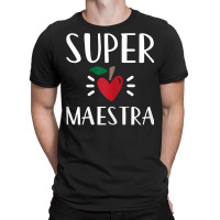 Womens Spanish Teacher Super Maestra Playera Bilingual Teacher T Shirt T-shirt | Artistshot