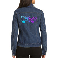 Team Medical Vaccine Ladies Denim Jacket | Artistshot