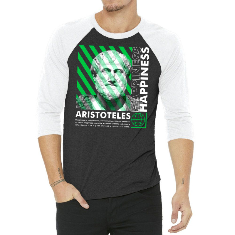 Aristoteles Happiness 3/4 Sleeve Shirt | Artistshot