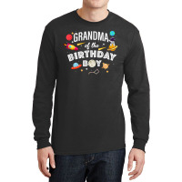 Grandma Of The Birthday Boy Astronaut Space Theme Park T Shirt Long Sleeve Shirts | Artistshot