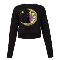 Womens Stargazing Fairy Lotus Flower Moon T Shirt Cropped Sweater | Artistshot