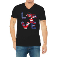 Pontoon Boat Sailboat Boating Independence Day Patriotic T Shirt V-neck Tee | Artistshot