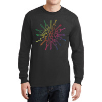 Colored Kaleidoscope Pattern Electric Guitar Gift Long Sleeve Shirts | Artistshot