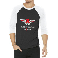 Platelet Donation Awareness Warrior Support Red Ribbon Gifts 3/4 Sleeve Shirt | Artistshot