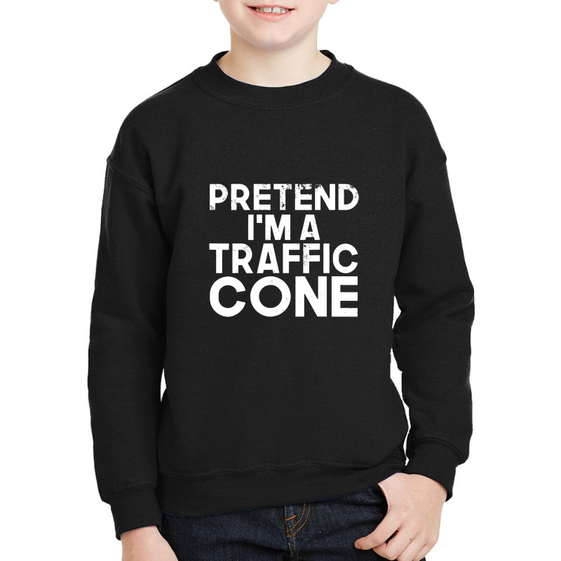 Pretend I'm A Traffic Cone Simple Halloween Costume Party Youth Sweatshirt by dwindupadi | Artistshot