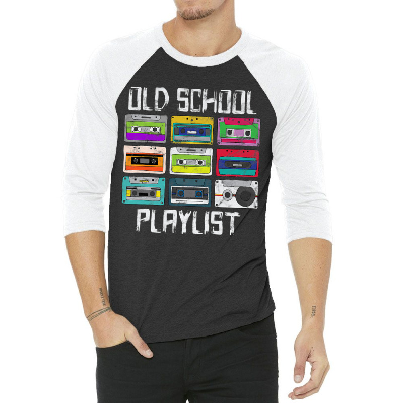 Cas.sette Tape Mu.sic T Shirt Retro 80s  Playlist T Sh 3/4 Sleeve Shirt by new121 | Artistshot