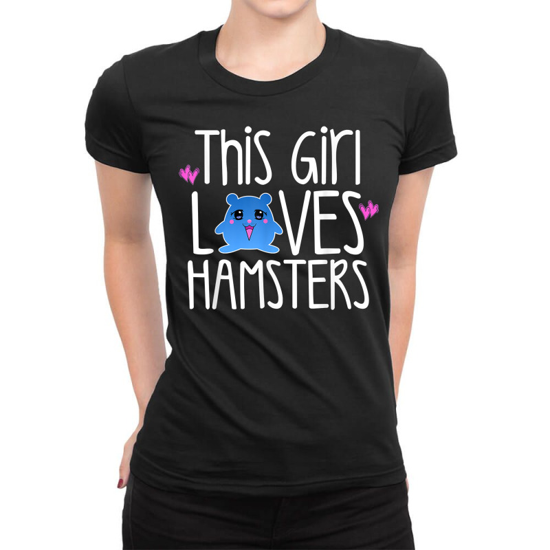 This Girl Loves Hamsters Funny Hamster Mom Hammy Pet Owner T Shirt Ladies Fitted T-Shirt by vazwttopperve | Artistshot