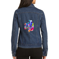 Digestive Digestive System Gastrointestinal Tract Watercolor Art Gifts Ladies Denim Jacket | Artistshot