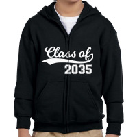 Class Of 2035 Grow With Me First Day Of School T Shirt Youth Zipper Hoodie | Artistshot