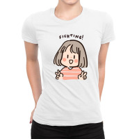 Cute Girl Ladies Fitted T-shirt | Artistshot