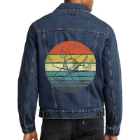 Atom Gifts Retro Physics Teacher Student Science Physicist T Shirt Men Denim Jacket | Artistshot