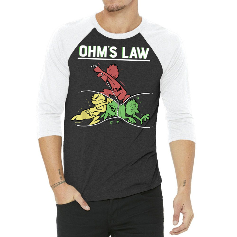 Ohms Law Funny Shirt.electrical Electronics Engineer Funny T T Shirt 3/4 Sleeve Shirt by corni3t6 | Artistshot