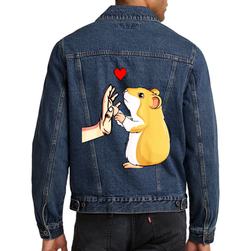 Hamster Love Hammy Men Denim Jacket by Modena art | Artistshot