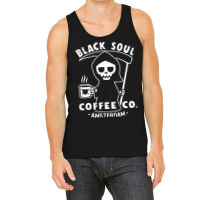 Funny Coffee T Shirt Amsterdam T Shirt Black Soul Coffee Cafe Grim Rea Tank Top | Artistshot