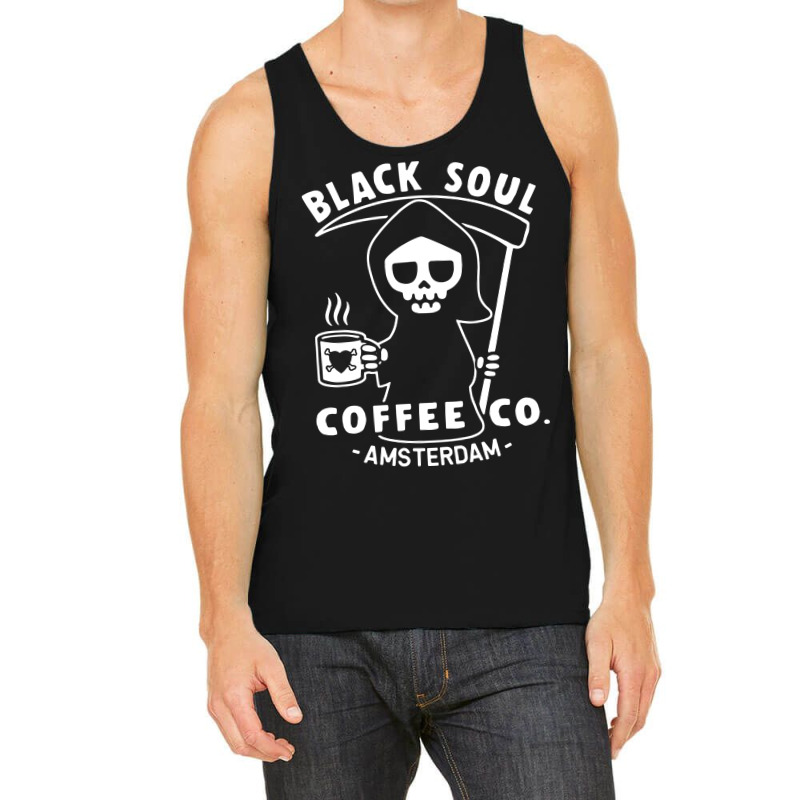 Funny Coffee T Shirt Amsterdam T Shirt Black Soul Coffee Cafe Grim Rea Tank Top by Larise_Store | Artistshot