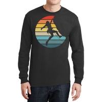 Bouldering T  Shirt Bouldering Silhouette On A Distressed Retro Sunset Long Sleeve Shirts | Artistshot