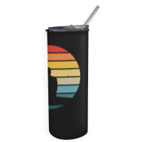 Canoe T  Shirt Canoeing Silhouette On A Distressed Retro Sunset Produc Skinny Tumbler | Artistshot