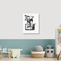 Machine Gun Kel.ly   Tv Warp Portrait Canvas Print | Artistshot