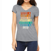 Foster Adopt Serve Support Advocate Mentor Love Adoption T Shirt Women's V-neck T-shirt | Artistshot