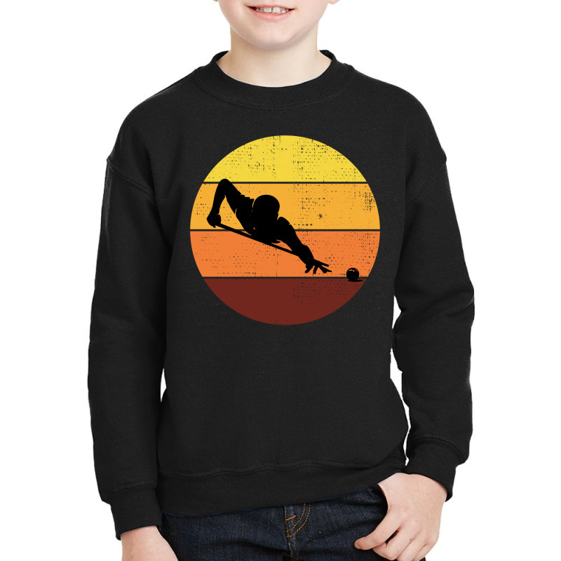 Billiards Snooker Pool Player Cue Sports Vintage Retro Youth Sweatshirt | Artistshot