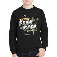 Fear Deer Mil.wau.kee Bu.ck Finals Champs T Shirt Youth Sweatshirt | Artistshot