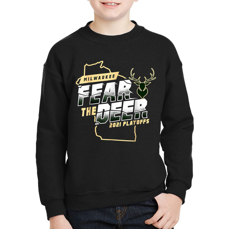 Fear Deer Mil.wau.kee Bu.ck Finals Champs T Shirt Youth Sweatshirt by time5803 | Artistshot