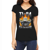 Ti 84 Plus Calculator Funny Math Teacher T Shirt Women's V-neck T-shirt | Artistshot