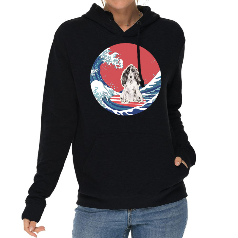 Cocker Spaniel T  Shirt Cocker Spaniel Gifts   Ocean Waves Surfing Coc Lightweight Hoodie by nyliumgaloshes | Artistshot