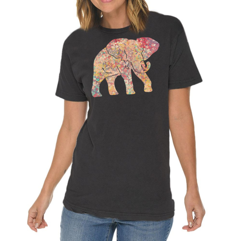 Elephants T  Shirt Cool Elephant Colorful Tribal T Shirt T  Shirt Vintage T-shirt | Artistshot