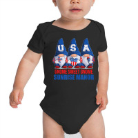 Sunrise Manor Nevada Gnome Sweet Gnome American Flag Gnomes T Shirt Baby Bodysuit | Artistshot