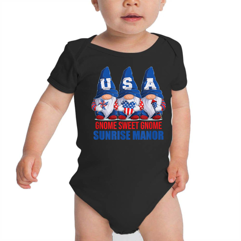 Sunrise Manor Nevada Gnome Sweet Gnome American Flag Gnomes T Shirt Baby Bodysuit by dufordxsbartonto | Artistshot