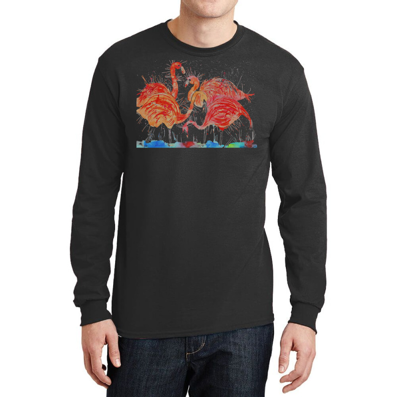 Flamingos T  Shirt Funky Flamingos T  Shirt Long Sleeve Shirts | Artistshot