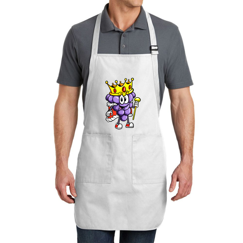 Winemaker Wine Lover Wine Drinker Grape With Crown T Shirt Full-length Apron | Artistshot