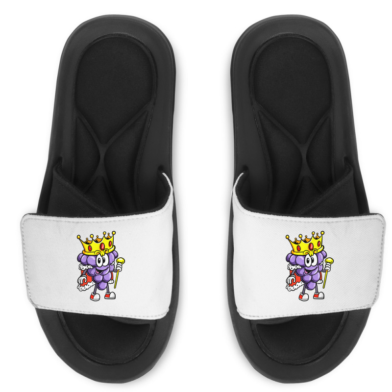 Winemaker Wine Lover Wine Drinker Grape With Crown T Shirt Slide Sandal | Artistshot