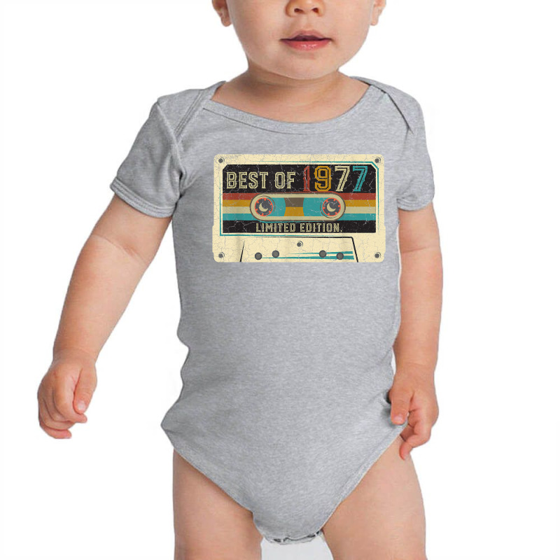 Vintage 1977 Limited Edition Cassette Tape 45th Birthday T Shirt Baby Bodysuit by vazwttopperve | Artistshot