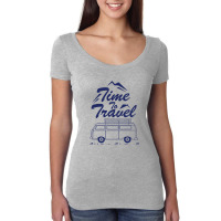 Time To Travel Women's Triblend Scoop T-shirt | Artistshot