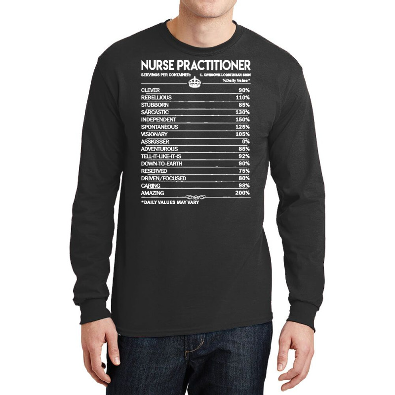 Nurse T  Shirt Nurse Practitioner T Shirt   Nurse Practitioner Factors Long Sleeve Shirts | Artistshot