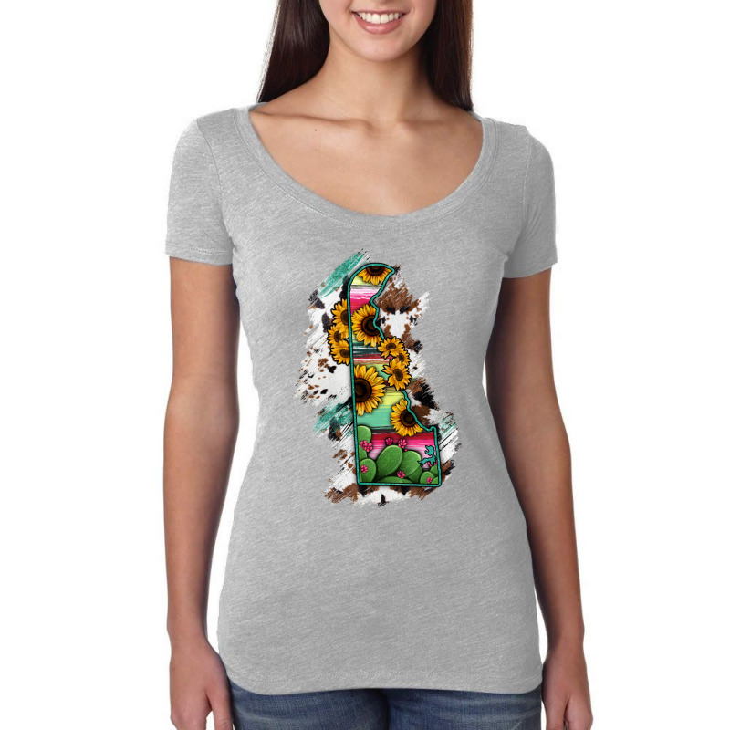 Delaware State Map Women's Triblend Scoop T-shirt | Artistshot