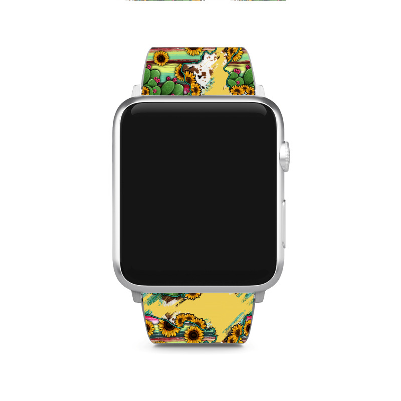 Guanajuato Sunflower Serape Map Apple Watch Band | Artistshot