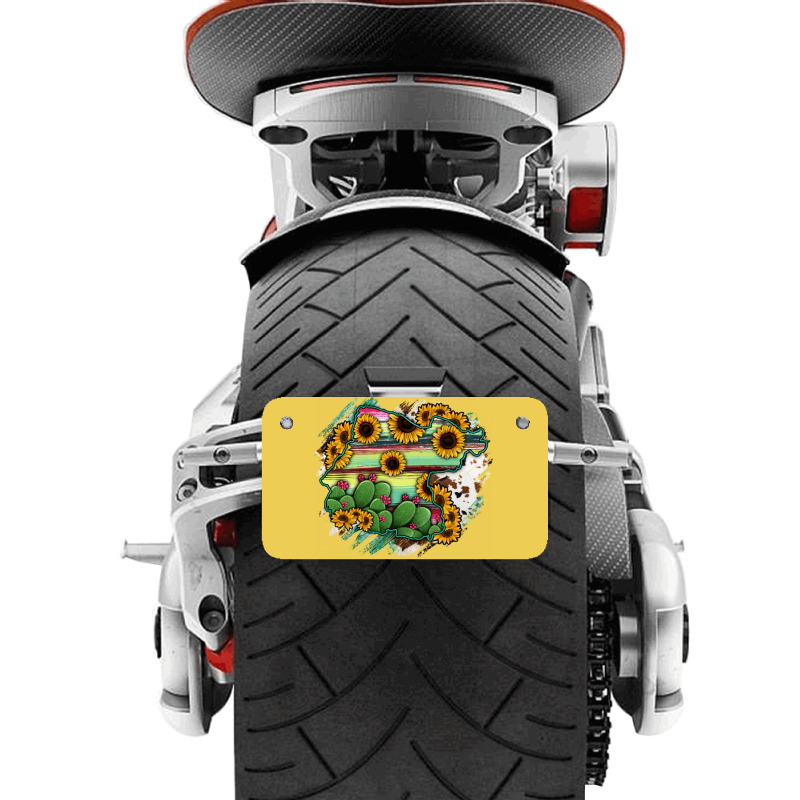 Guanajuato Sunflower Serape Map Motorcycle License Plate | Artistshot