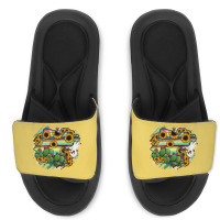 Guanajuato Sunflower Serape Map Slide Sandal | Artistshot