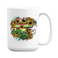 Guanajuato Sunflower Serape Map 15 Oz Coffee Mug | Artistshot