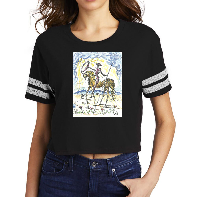 Salvador Dali  Don Quixote Scorecard Crop Tee | Artistshot