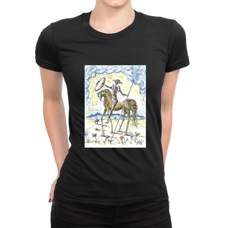 Salvador Dali  Don Quixote Ladies Fitted T-shirt | Artistshot