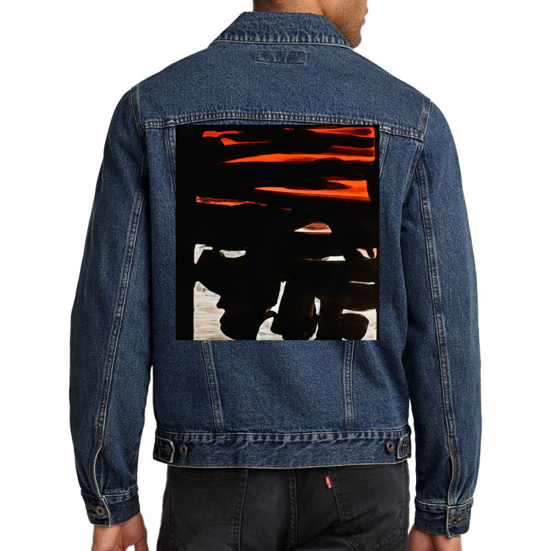 Magic Lantern Slide Composition Based On Pierre Soulages Men Denim Jacket | Artistshot