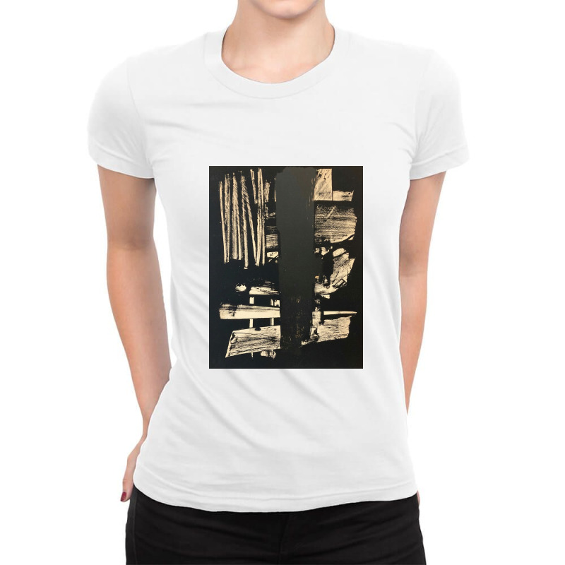 Pierre Soulages Ne En 1919 Lithographie Ladies Fitted T-Shirt by terrichapman | Artistshot