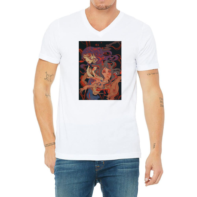 Dissolve  Dark Art Print V-neck Tee | Artistshot