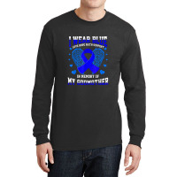 I Wear Blue Memory Godmother Colon Cancer Awareness Ribbon Long Sleeve Shirts | Artistshot